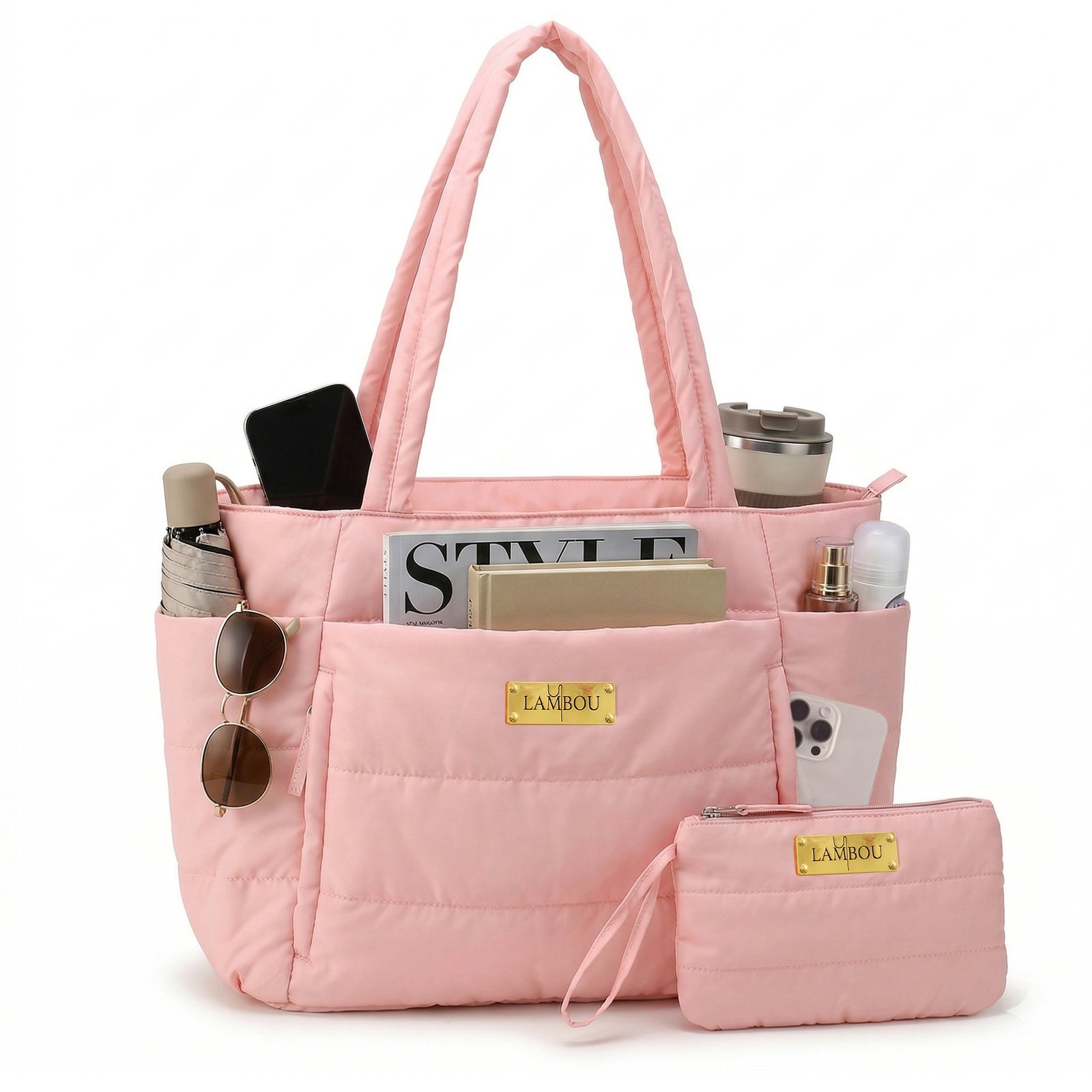 Lambou Puffer Tasche Rosa